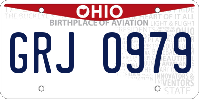OH license plate GRJ0979