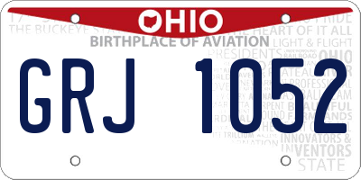 OH license plate GRJ1052