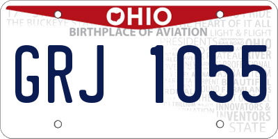 OH license plate GRJ1055