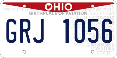 OH license plate GRJ1056