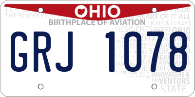 OH license plate GRJ1078