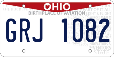 OH license plate GRJ1082
