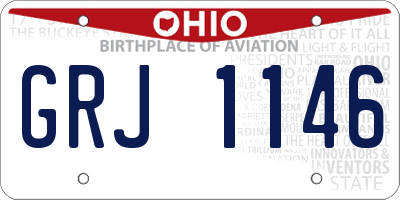 OH license plate GRJ1146