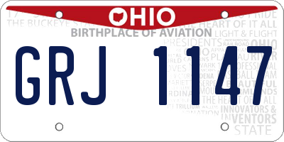 OH license plate GRJ1147