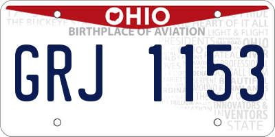 OH license plate GRJ1153