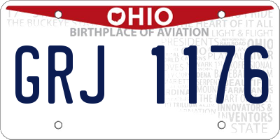 OH license plate GRJ1176