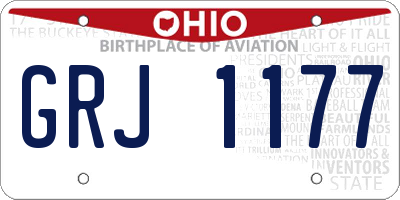 OH license plate GRJ1177