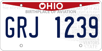 OH license plate GRJ1239