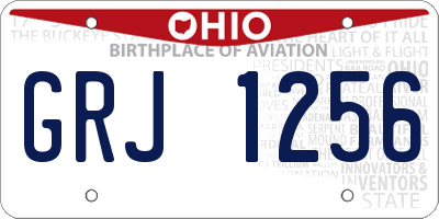 OH license plate GRJ1256