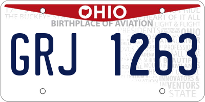 OH license plate GRJ1263