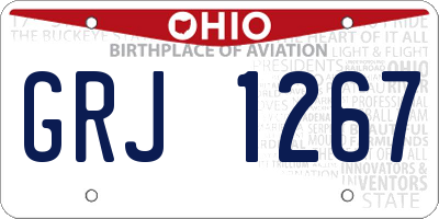 OH license plate GRJ1267