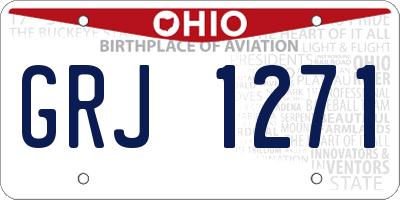 OH license plate GRJ1271