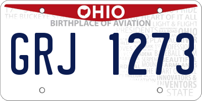 OH license plate GRJ1273