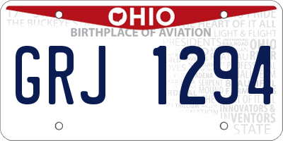 OH license plate GRJ1294