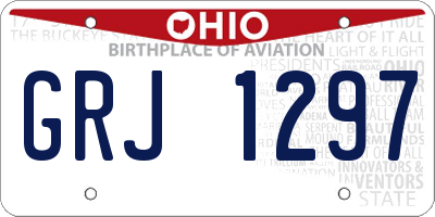 OH license plate GRJ1297