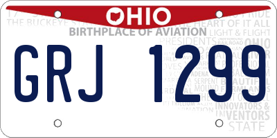 OH license plate GRJ1299