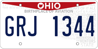 OH license plate GRJ1344