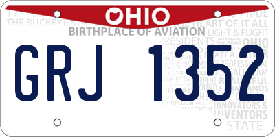 OH license plate GRJ1352