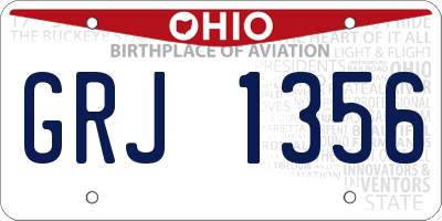 OH license plate GRJ1356