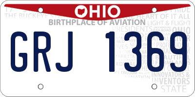 OH license plate GRJ1369