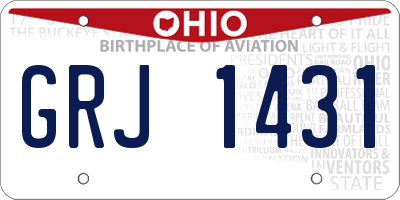 OH license plate GRJ1431