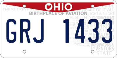OH license plate GRJ1433