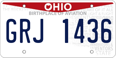 OH license plate GRJ1436