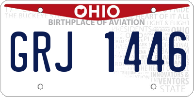 OH license plate GRJ1446