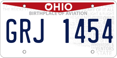 OH license plate GRJ1454