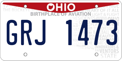 OH license plate GRJ1473