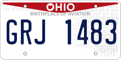 OH license plate GRJ1483