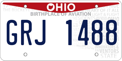 OH license plate GRJ1488