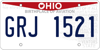 OH license plate GRJ1521