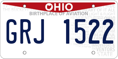 OH license plate GRJ1522