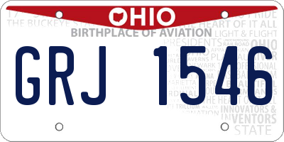 OH license plate GRJ1546