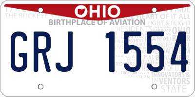 OH license plate GRJ1554