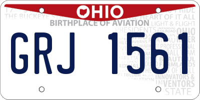 OH license plate GRJ1561