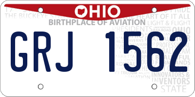 OH license plate GRJ1562