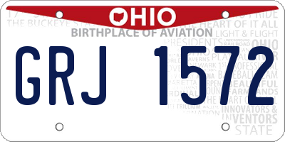 OH license plate GRJ1572