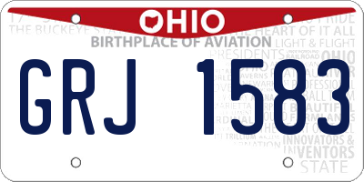 OH license plate GRJ1583