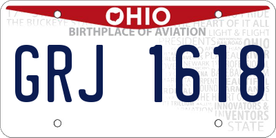 OH license plate GRJ1618