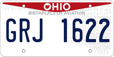 OH license plate GRJ1622