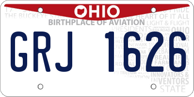 OH license plate GRJ1626