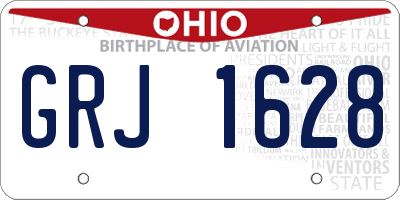 OH license plate GRJ1628