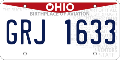 OH license plate GRJ1633