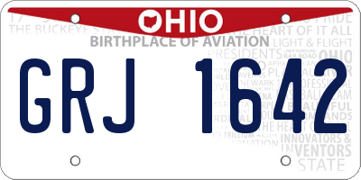 OH license plate GRJ1642