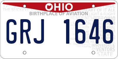 OH license plate GRJ1646