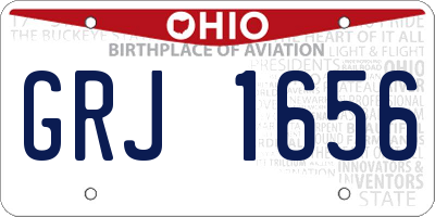 OH license plate GRJ1656