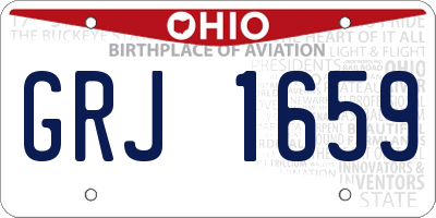 OH license plate GRJ1659