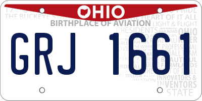 OH license plate GRJ1661